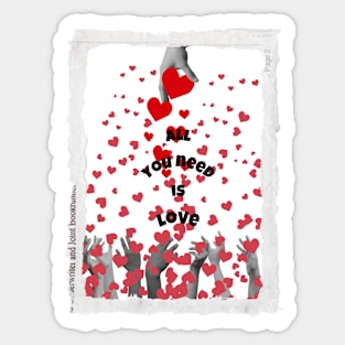 All You Need Is Love, A Romantic Collage Sticker